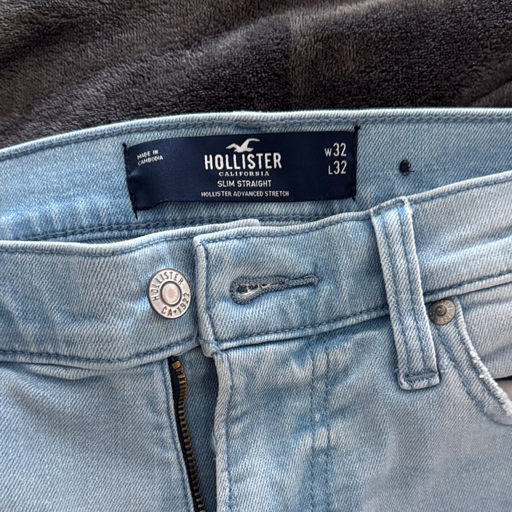 Hollister Light Blue Straight Leg Jeans - Picture 2 of 3